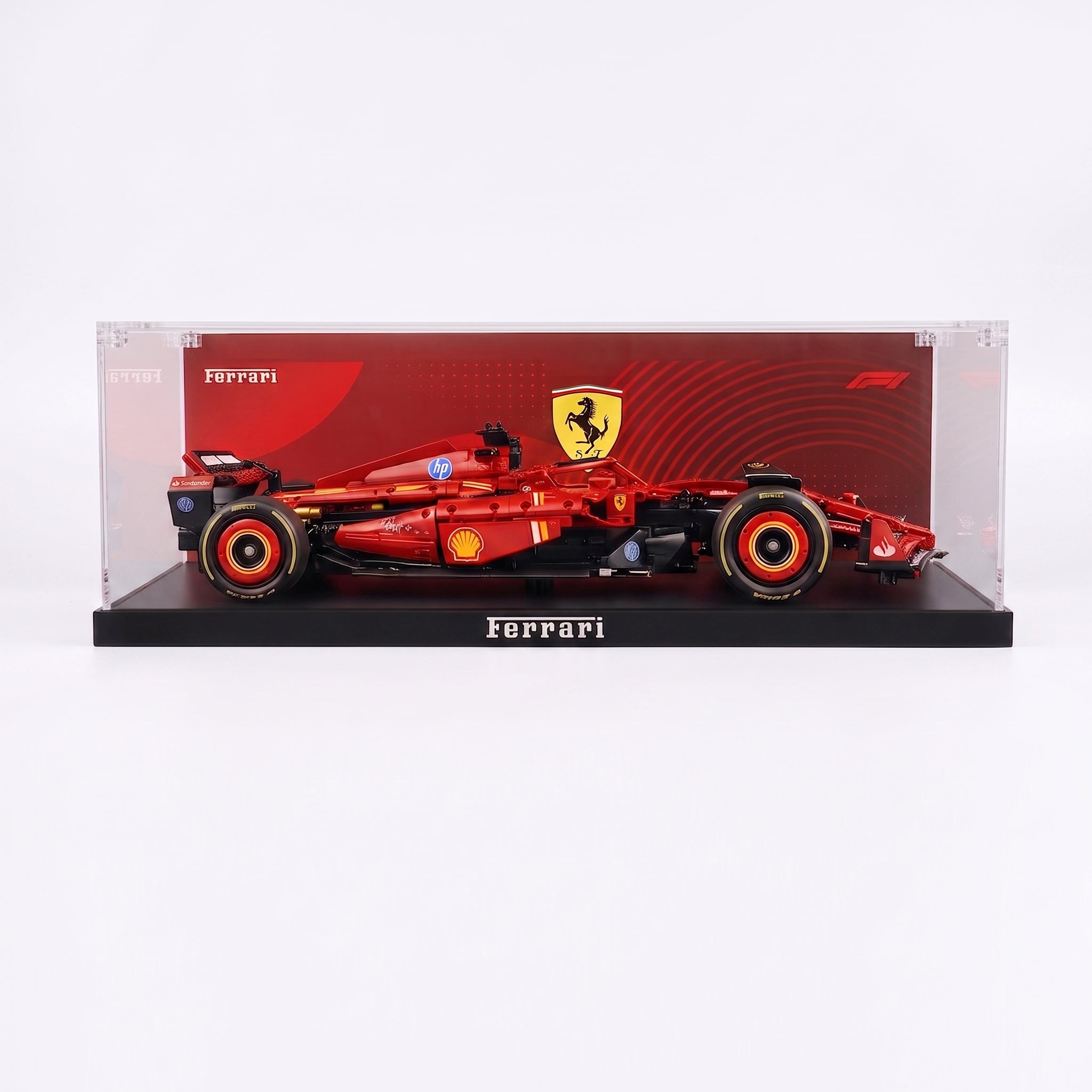 Dustproof HD Acrylic Display Case with UV Protection for LEGO Technic Ferrari SF-24 F1 Race Car 42207