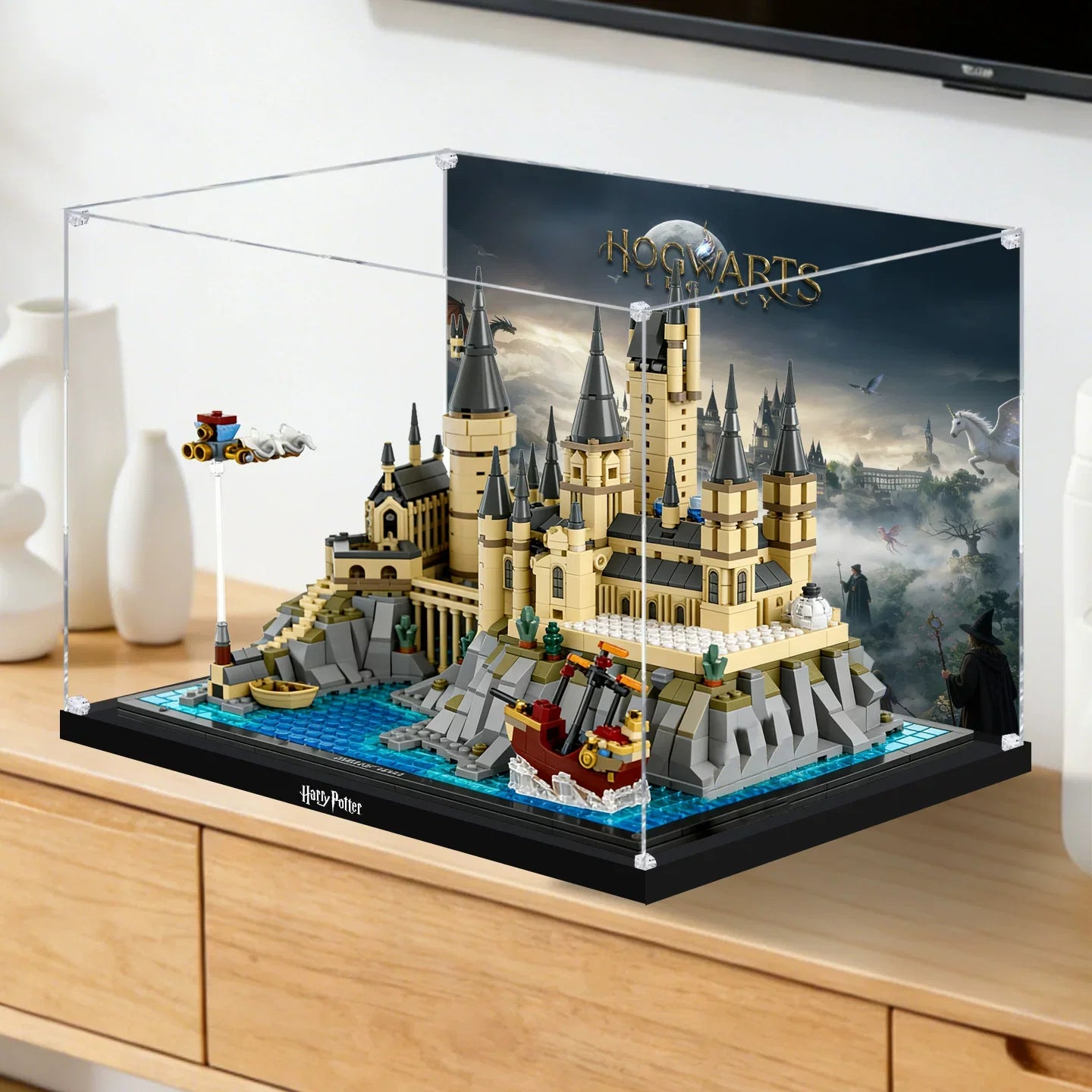 Dustproof HD Acrylic Display Case with UV Protection for LEGO Harry Potter Hogwarts Castle and Grounds 76419