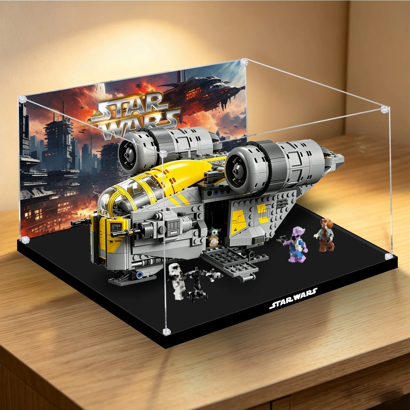 Dustproof HD Acrylic Display Case with UV Protection for LEGO Star Wars The Razor Crest 75447