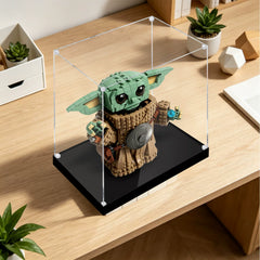 Dustproof HD Acrylic Display Case with UV Protection for LEGO Star Wars Grogu & The Mandalorian 75446