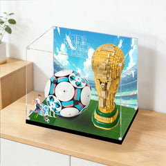 Dustproof HD Acrylic Display Case with UV Protection for LEGO World Cup Trophy & Football Set 43019+43020