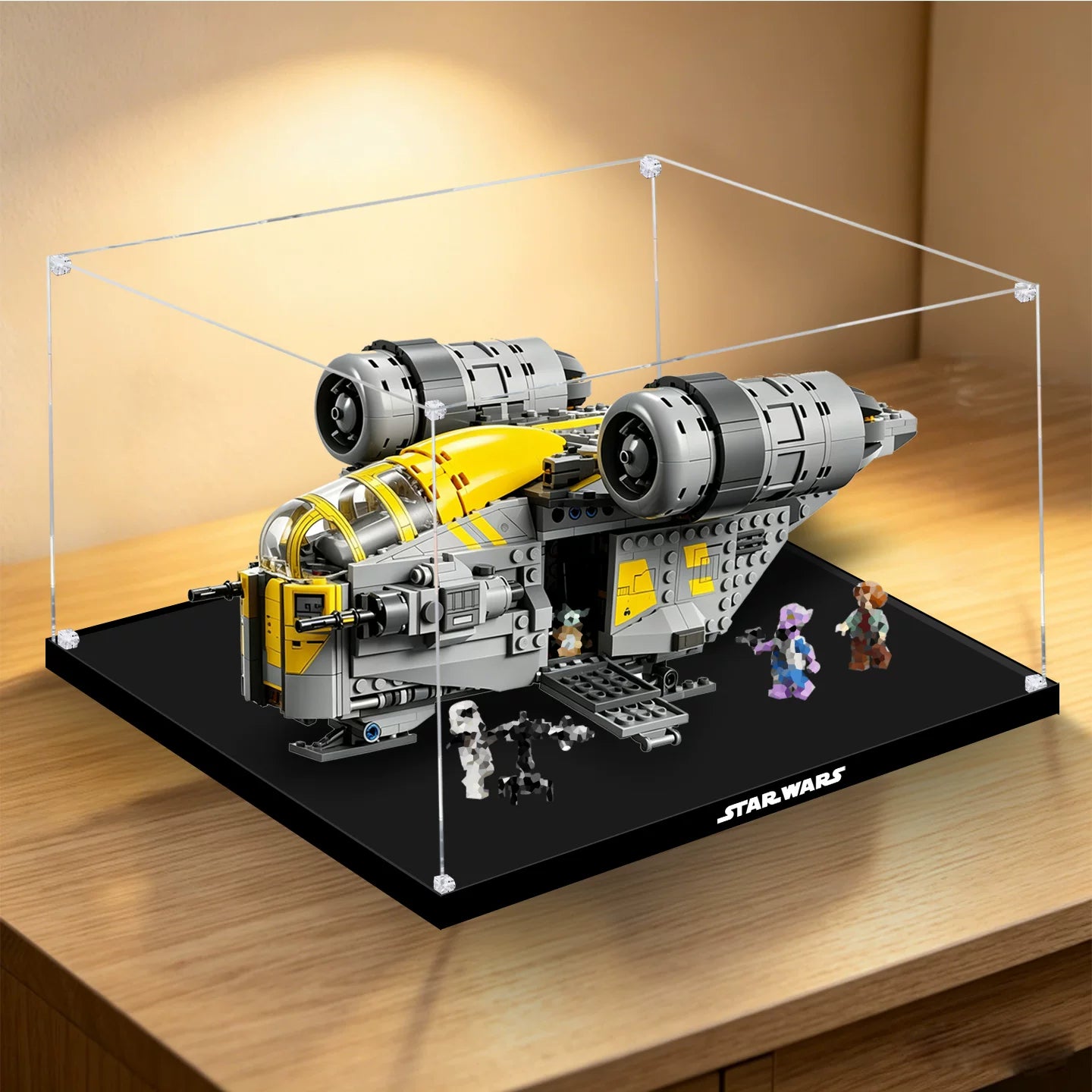 Dustproof HD Acrylic Display Case with UV Protection for LEGO Star Wars The Razor Crest 75447