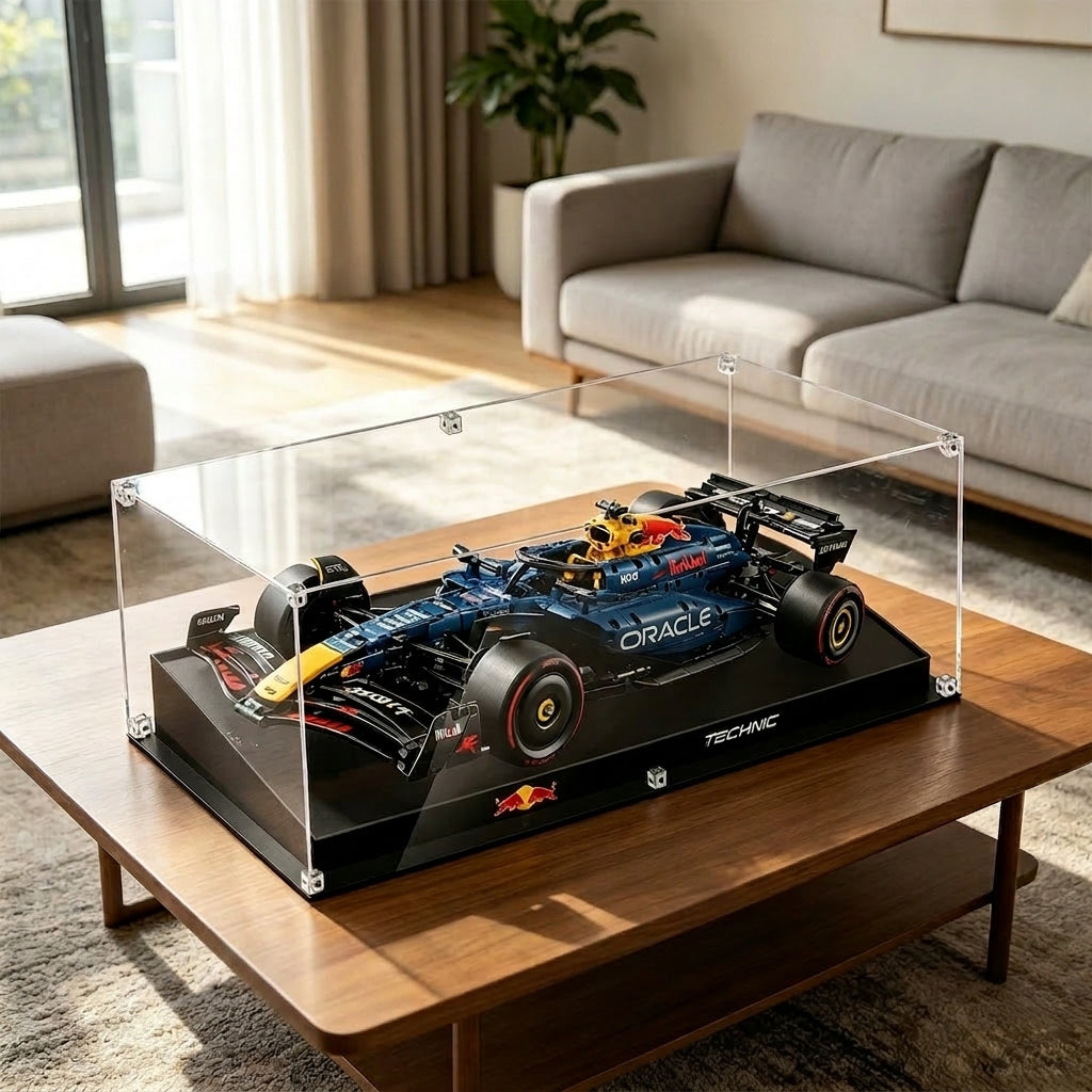Dustproof HD Ultra-Clear Magnetic Door Acrylic Display Case with UV Protection for Red Bull RB20 F1 Race Car 42206