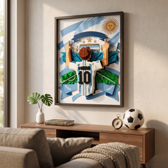 Wall-Mounted Display Frame with HD UV-Printed Backdrop for LEGO 43018