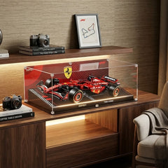 Dustproof HD Ultra-Clear Magnetic Door Acrylic Display Case with UV Protection for Ferrari SF-24 F1 Race Car 42207