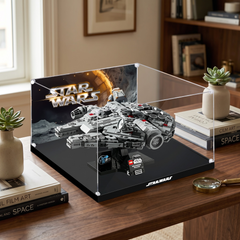 Dustproof HD Acrylic Display Case with UV Protection for LEGO Star Wars Millennium Falcon 75375