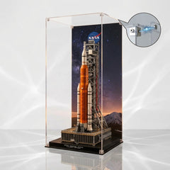 Dustproof HD Ultra-Clear Magnetic Door Acrylic Display Case with UV Protection for NASA Artemis Space Launch System 10341