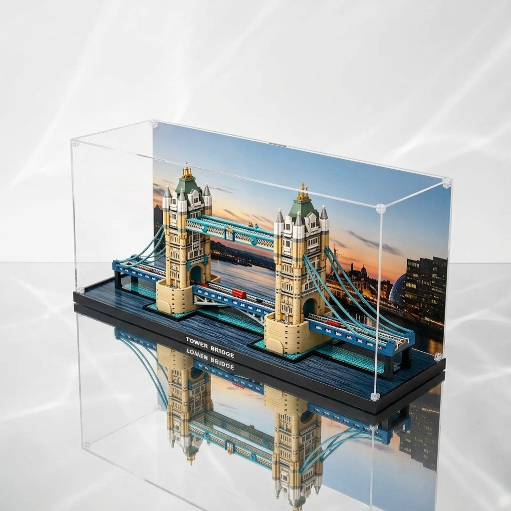 Dustproof HD Acrylic Display Case with UV Protection for London Bridge 21067