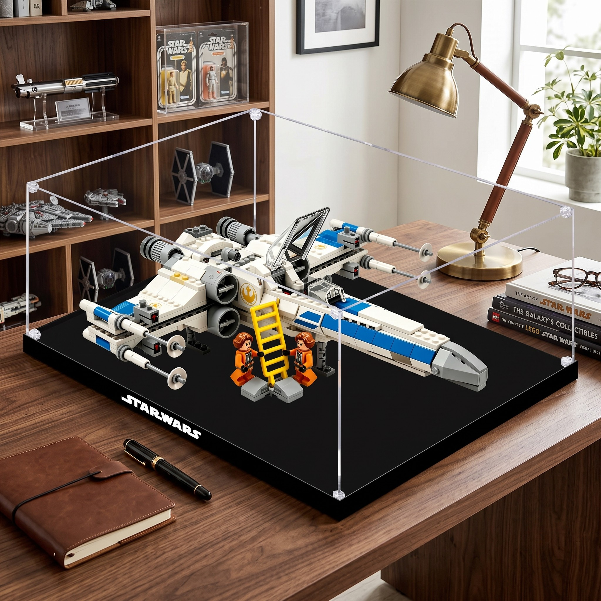 Dustproof HD Acrylic Display Case with UV Protection for LEGO Star Wars New Republic Starfighter 75460