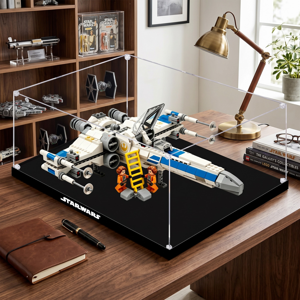 Dustproof HD Acrylic Display Case with UV Protection for LEGO Star Wars New Republic Starfighter 75460
