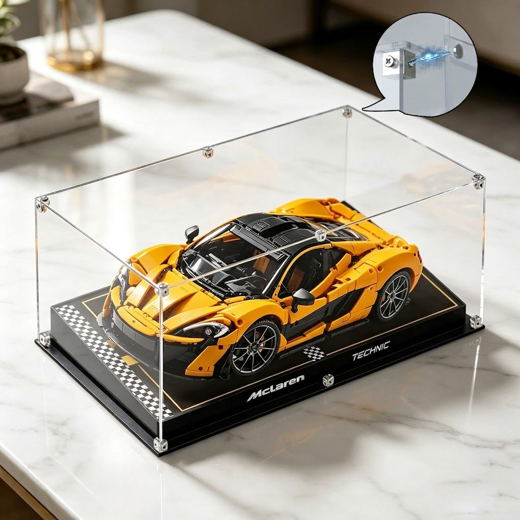 Dustproof HD Ultra-Clear Magnetic Door Acrylic Display Case with UV Protection for McLaren P1 42172